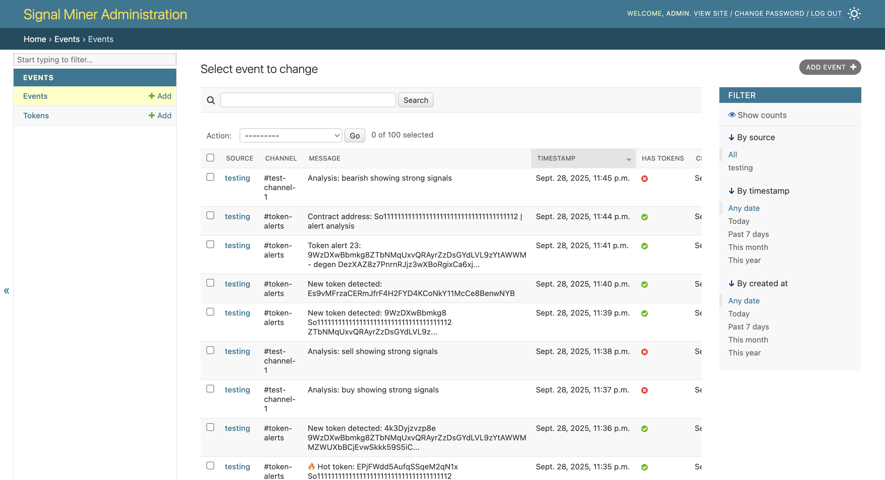 signalminer screenshot 3